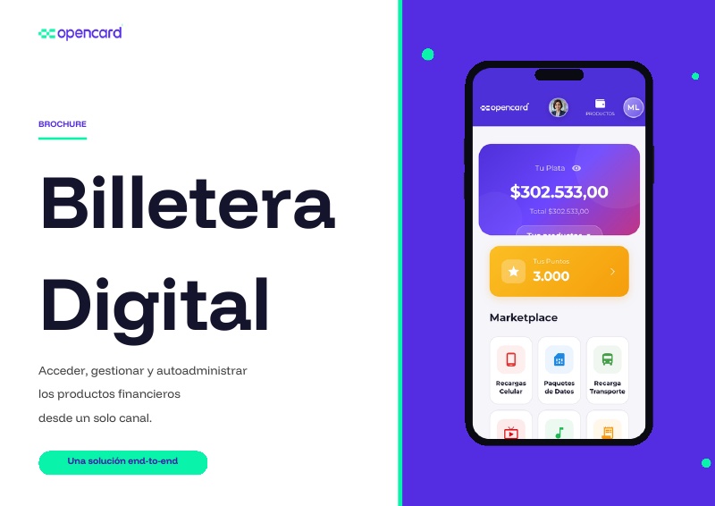 Portada del brochure de la Billetera Digital de opencard
